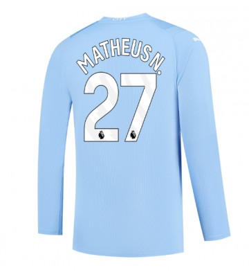 Maillot de foot Manchester City Matheus Nunes #27 Domicile 2023-24 Manche Longue